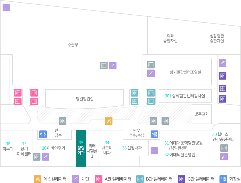 층별안내 3F 성형외과