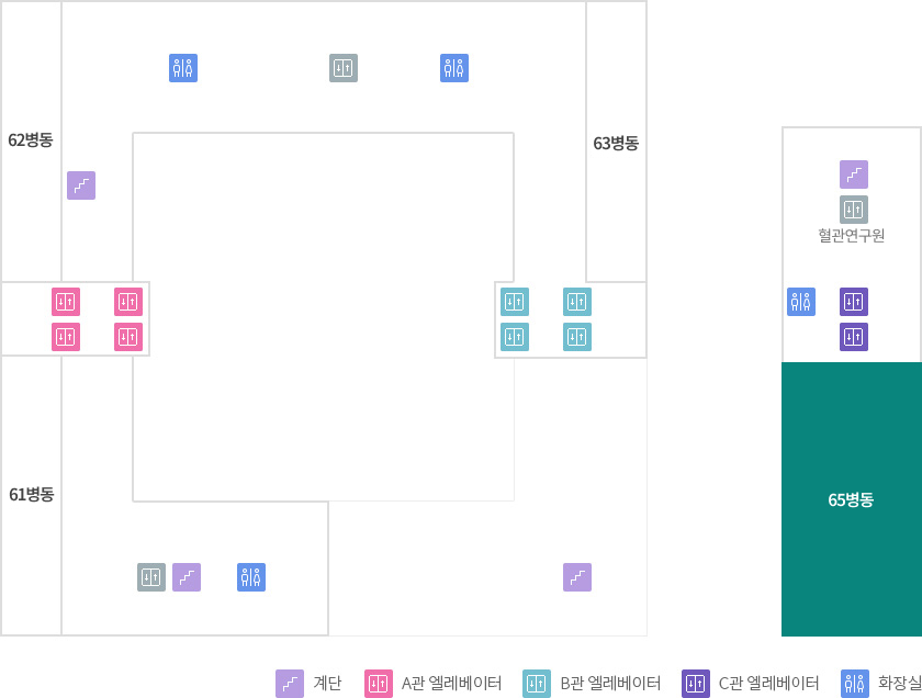 층별안내 6F 65병동