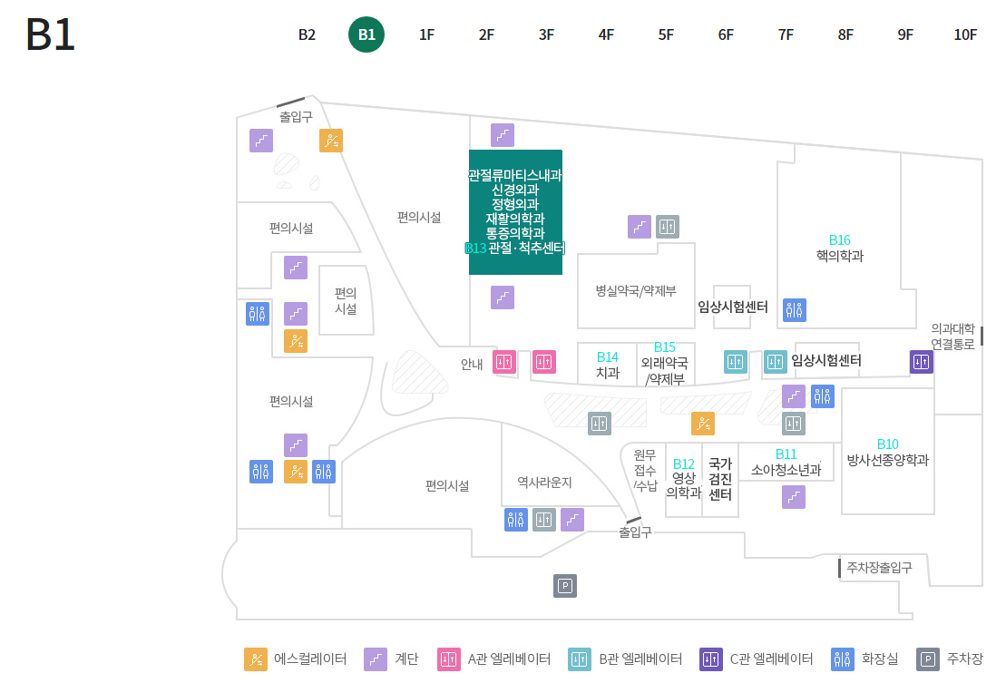 관절·척추센터 위치이미지